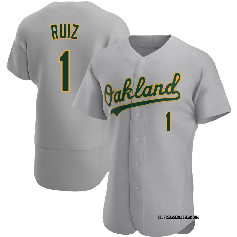 Esteury Ruiz Men's Oakland Athletics Gray Authentic Road Jersey