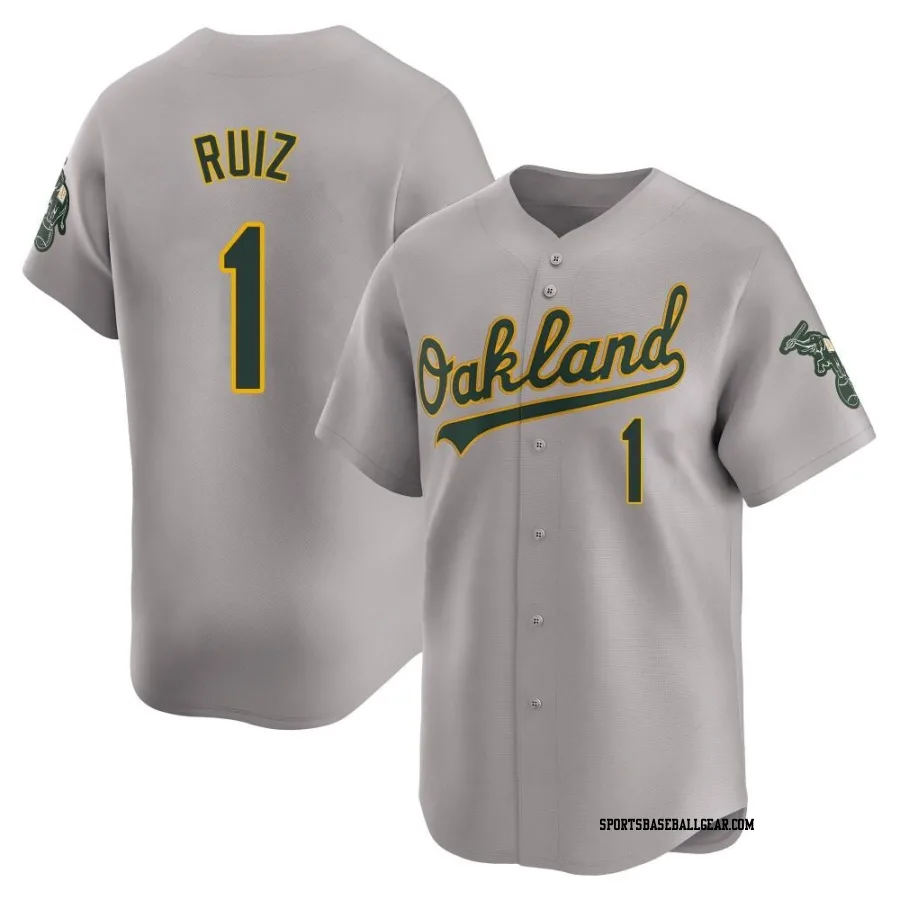 Esteury Ruiz Men's Oakland Athletics Gray Limited Away Jersey