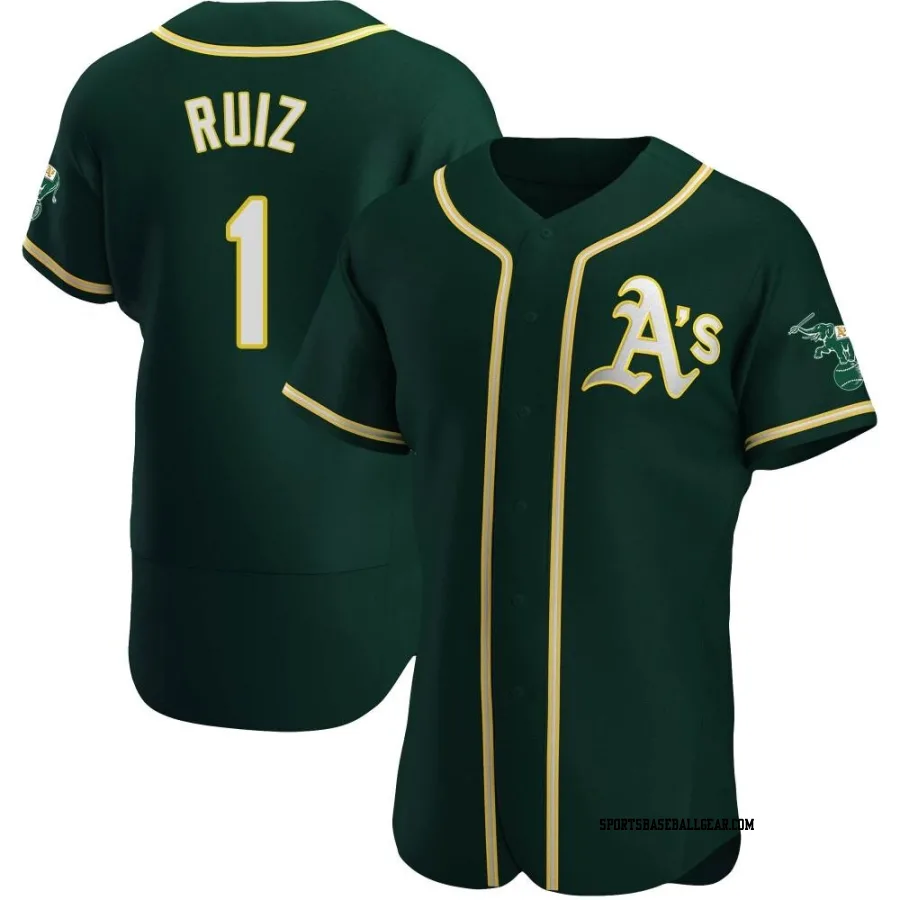 Esteury Ruiz Men's Oakland Athletics Green Authentic Alternate Jersey