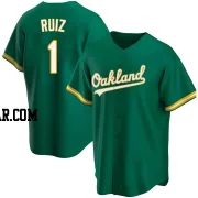 Esteury Ruiz Men's Oakland Athletics Green Replica Kelly Alternate Jersey