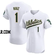 Esteury Ruiz Men's Oakland Athletics White Elite Home Jersey