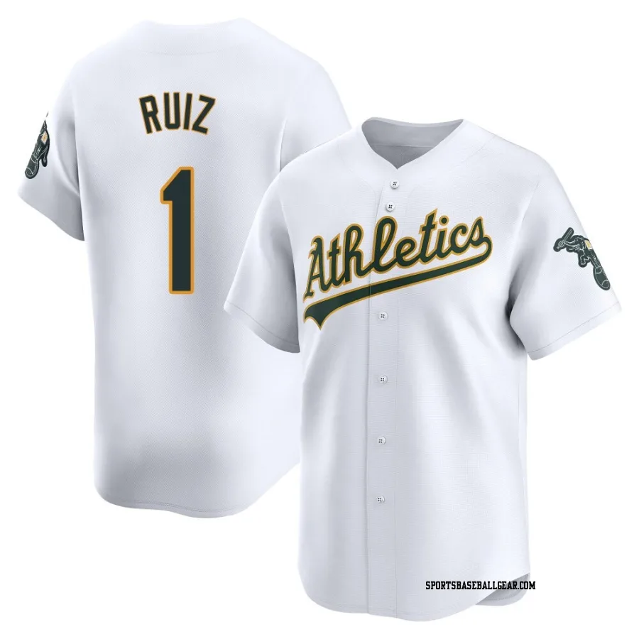 Esteury Ruiz Men's Oakland Athletics White Limited Home Jersey