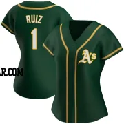 Esteury Ruiz Women's Oakland Athletics Green Authentic Alternate Jersey