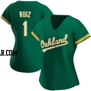 Esteury Ruiz Women's Oakland Athletics Green Authentic Kelly Alternate Jersey