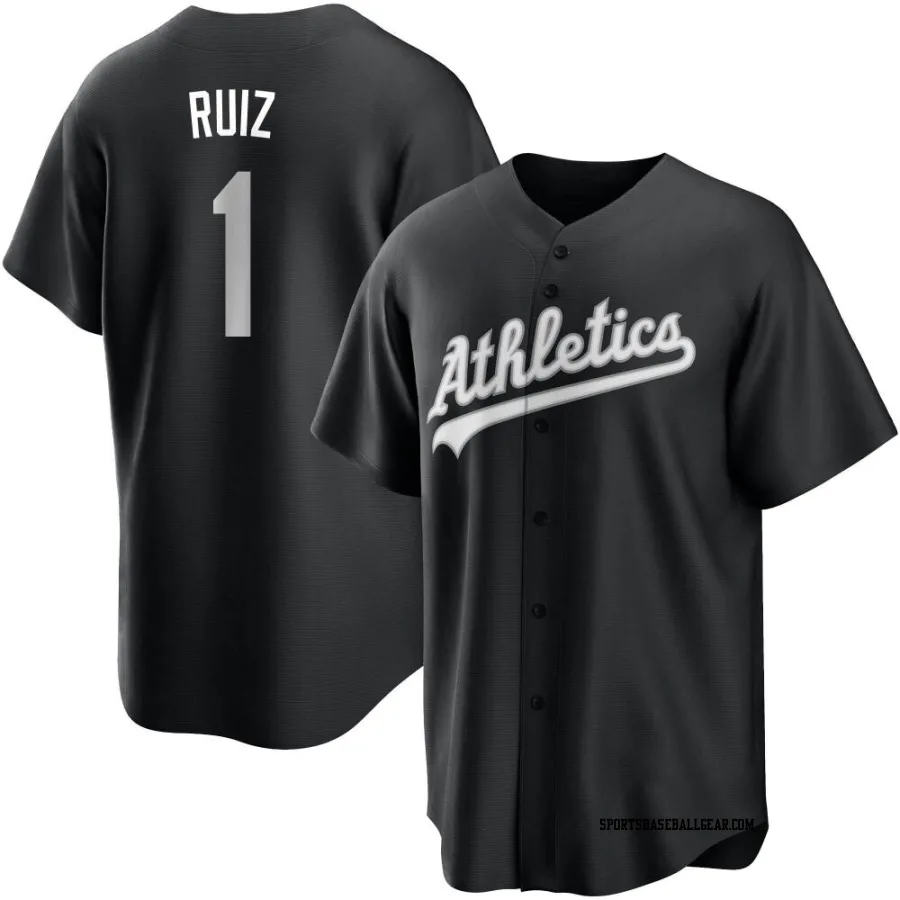 Esteury Ruiz Youth Oakland Athletics Black/White Replica Jersey