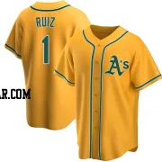 Esteury Ruiz Youth Oakland Athletics Gold Replica Alternate Jersey