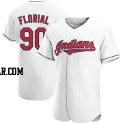 Estevan Florial Men's Cleveland Guardians White Authentic Home Jersey