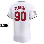 Estevan Florial Men's Cleveland Guardians White Elite Home Jersey