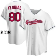 Estevan Florial Men's Cleveland Guardians White Replica Home Jersey