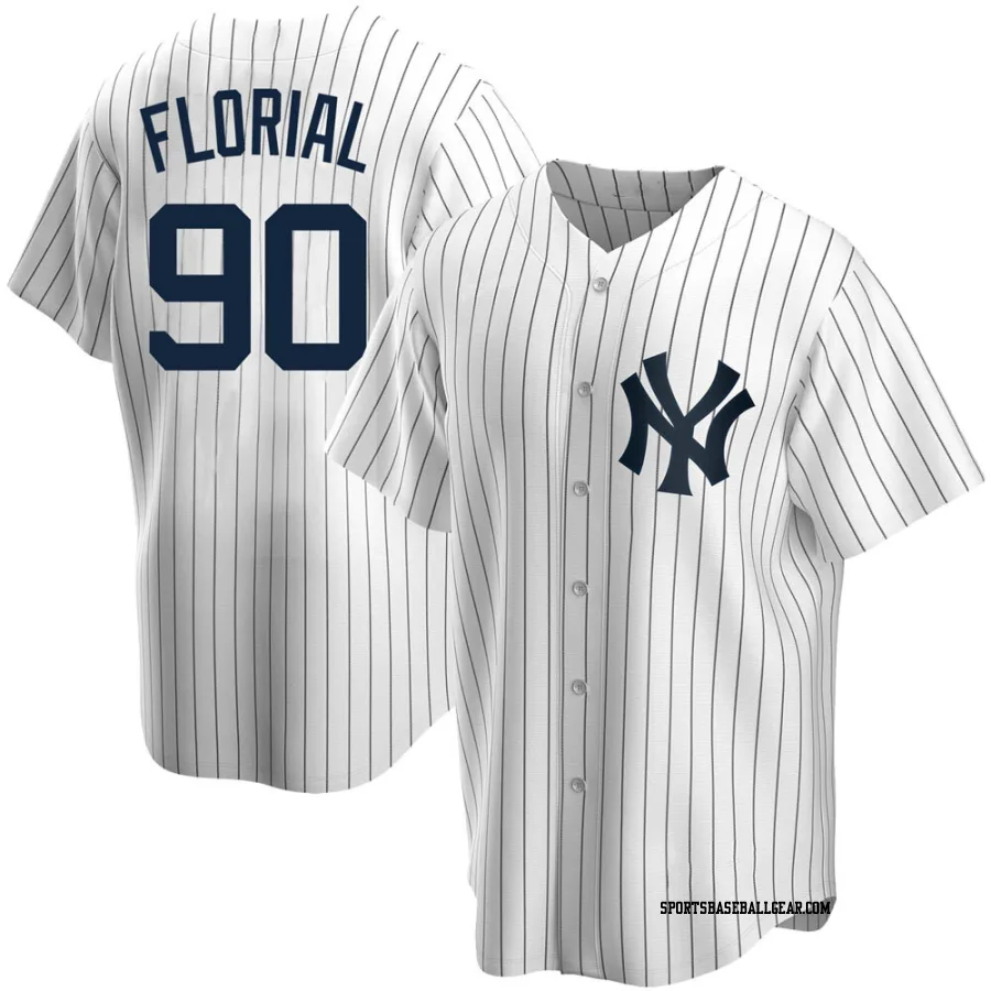 Estevan Florial Men's New York Yankees White Replica Home Jersey