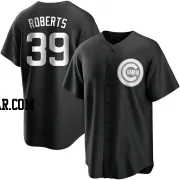 Ethan Roberts Men's Chicago Cubs Black/White Replica Jersey