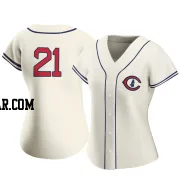 Ethan Roberts Women's Chicago Cubs Cream Replica 2022 Field Of Dreams Jersey