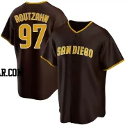 Ethan Routzahn Men's San Diego Padres Brown Replica Road Jersey