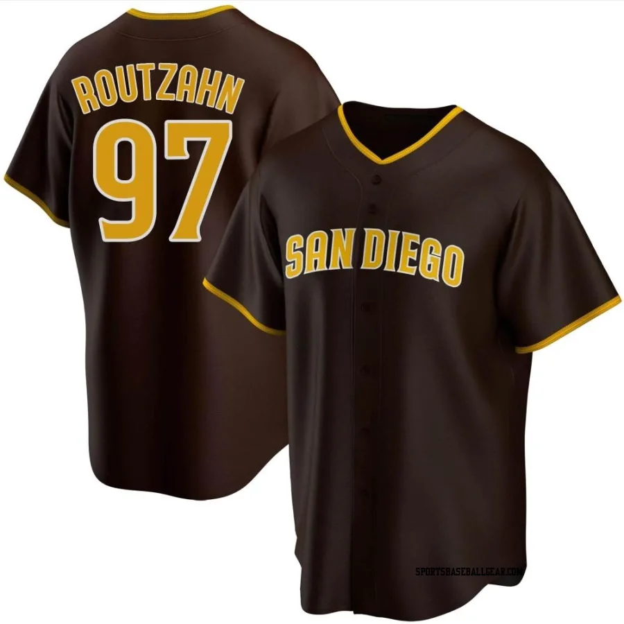 Ethan Routzahn Youth San Diego Padres Brown Replica Road Jersey