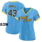 Ethan Small Women's Milwaukee Brewers Blue Replica Powder 2022 City Connect Jersey