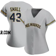 Ethan Small Women's Milwaukee Brewers Gray Authentic Road Jersey