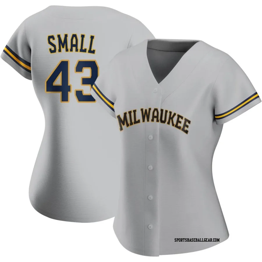 Ethan Small Women's Milwaukee Brewers Gray Authentic Road Jersey