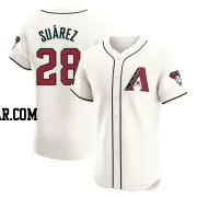 Eugenio Suarez Men's Arizona Diamondbacks Cream Elite Home Patch Jersey