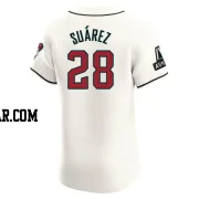 Eugenio Suarez Men's Arizona Diamondbacks Cream Elite Home Patch Jersey