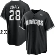 Eugenio Suarez Men's Arizona Diamondbacks White Replica Black 2023 World Series Jersey