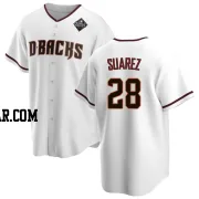 Eugenio Suarez Men's Arizona Diamondbacks White Replica Home 2023 World Series Jersey