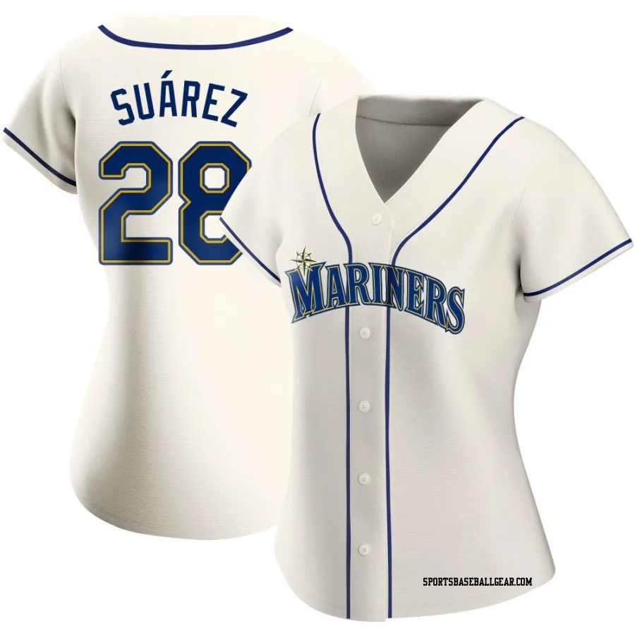 Eugenio Suarez Women's Seattle Mariners Cream Replica Alternate Jersey