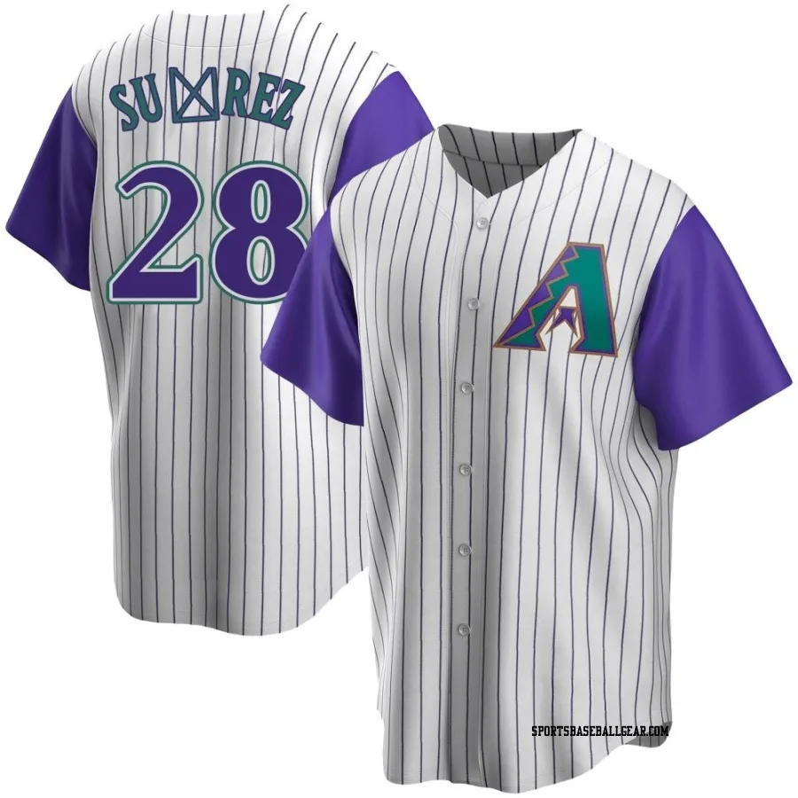 Eugenio Suarez Youth Arizona Diamondbacks Cream/Purple Replica Alternate Cooperstown Collection Jersey