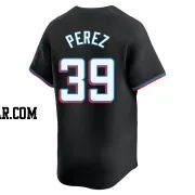 Eury Perez Men's Miami Marlins Black Limited Alternate Jersey