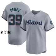 Eury Perez Men's Miami Marlins Gray Limited Road Jersey