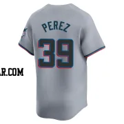 Eury Perez Men's Miami Marlins Gray Limited Road Jersey