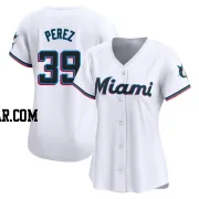 Eury Perez Women's Miami Marlins White Limited Home Jersey