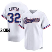 Evan Carter Men's Texas Rangers Gold Limited White 2024 Collection Jersey