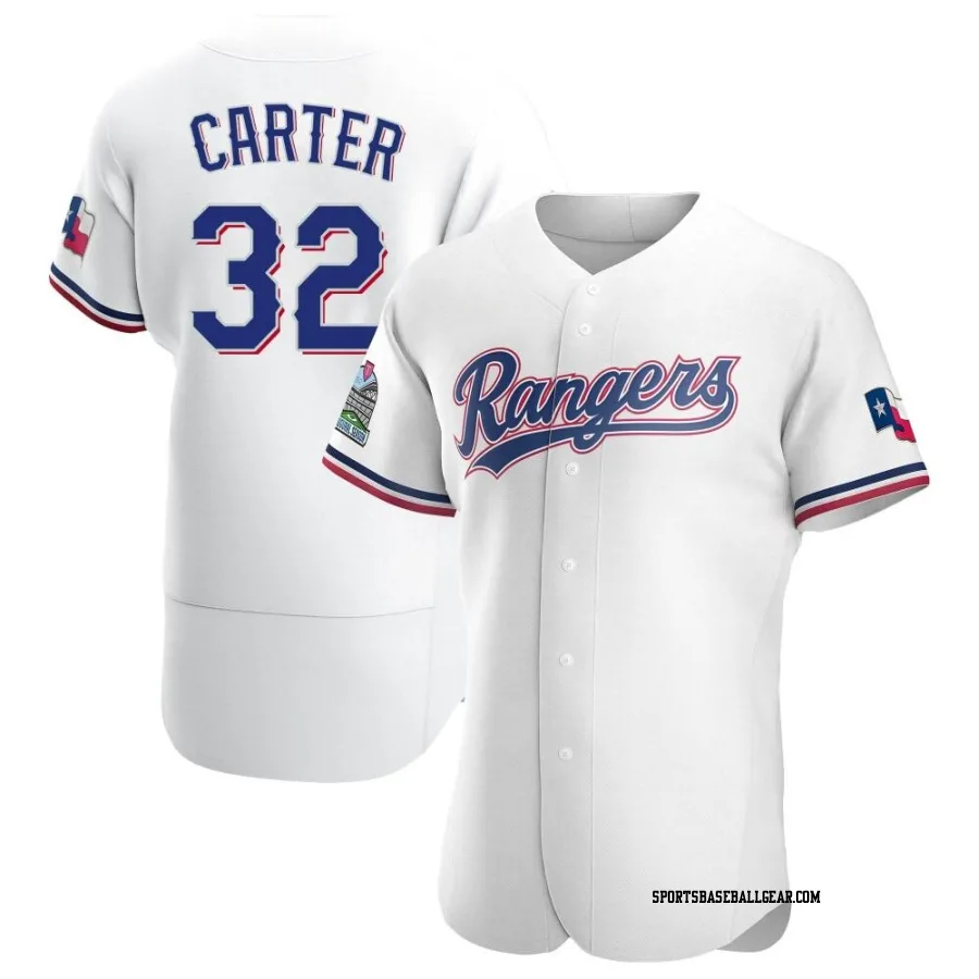 Evan Carter Men's Texas Rangers White Authentic Home Jersey