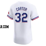 Evan Carter Men's Texas Rangers White Elite Home Jersey