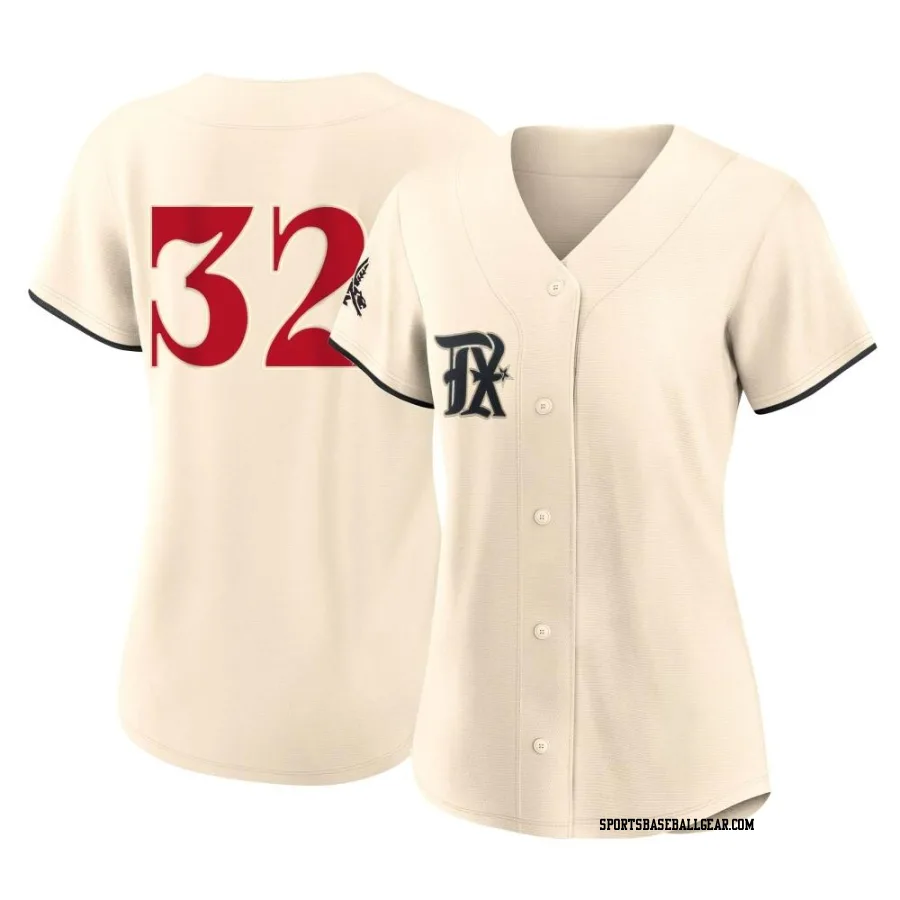 Evan Carter Women's Texas Rangers Cream Authentic 2023 City Connect Jersey