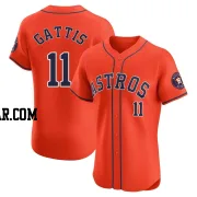 Evan Gattis Men's Houston Astros Orange Elite Alternate Vapor Premier Jersey