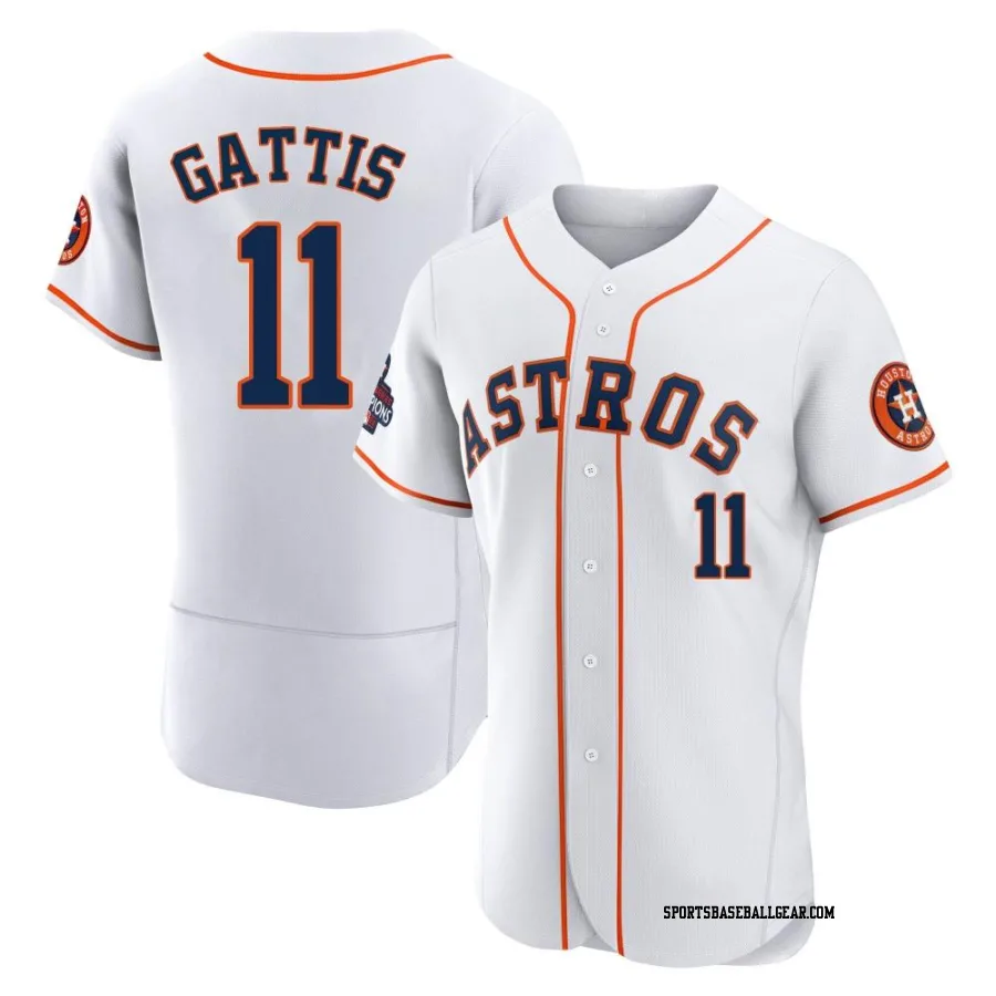 Evan Gattis Men's Houston Astros White Authentic 2022 World Series Champions Home Jersey