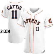 Evan Gattis Men's Houston Astros White Authentic Home Jersey