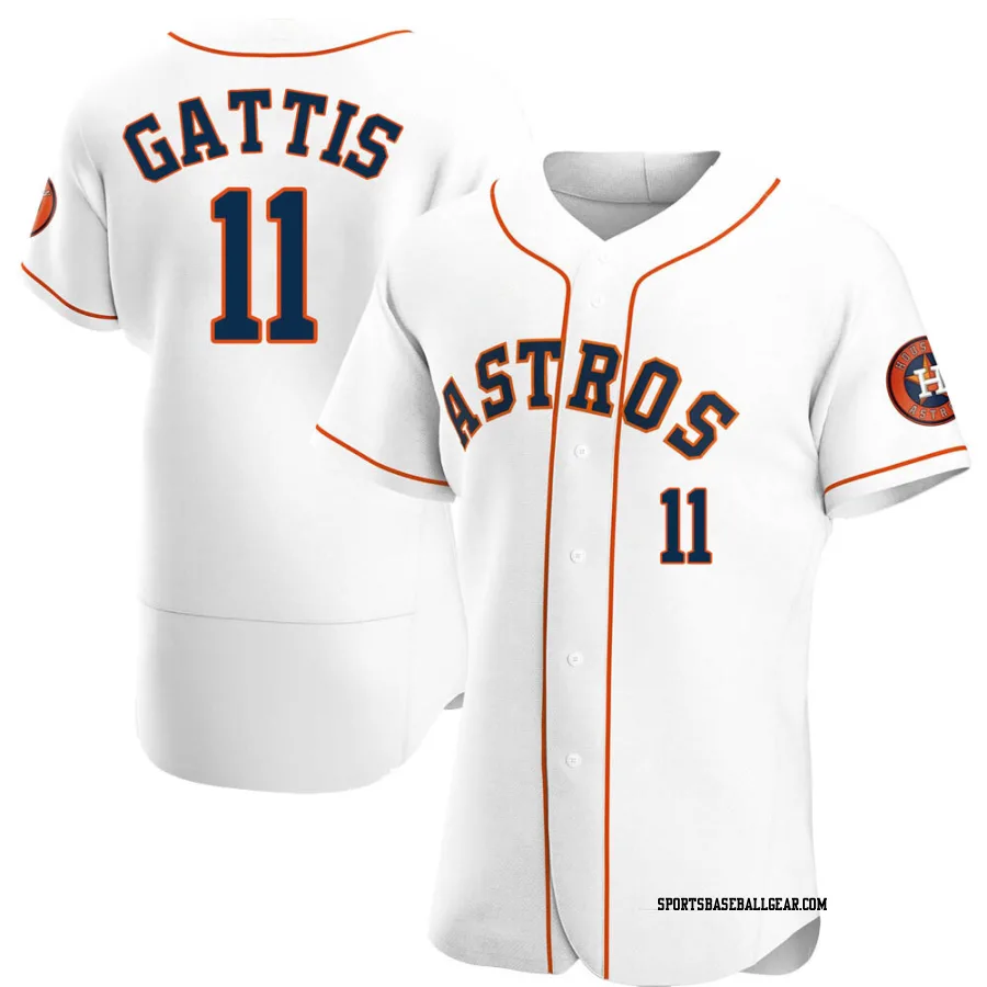 Evan Gattis Men's Houston Astros White Authentic Home Jersey