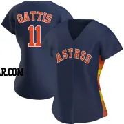 Evan Gattis Women's Houston Astros Navy Authentic Alternate Jersey