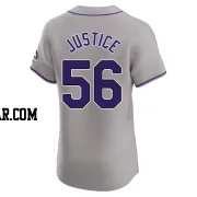 Evan Justice Men's Colorado Rockies Gray Elite Road Jersey