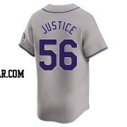 Evan Justice Men's Colorado Rockies Gray Limited Road Jersey