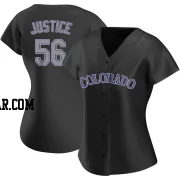 Evan Justice Women's Colorado Rockies Black Replica Alternate Jersey