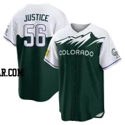 Evan Justice Youth Colorado Rockies Green Replica 2022 City Connect Jersey