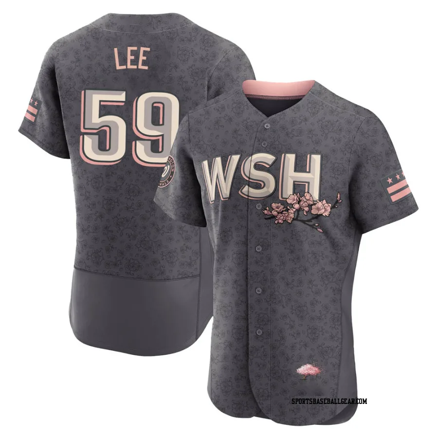 Evan Lee Men's Washington Nationals Gray Authentic 2022 City Connect Jersey