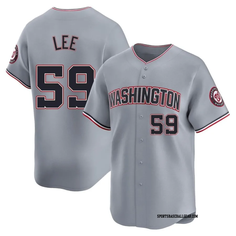 Evan Lee Men's Washington Nationals Gray Limited Road Jersey