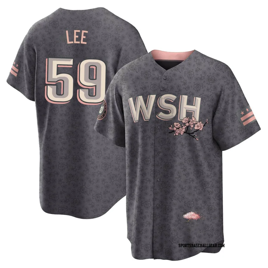 Evan Lee Men's Washington Nationals Gray Replica 2022 City Connect Jersey