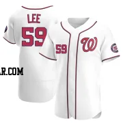 Evan Lee Men's Washington Nationals White Authentic Home Jersey