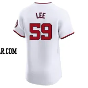 Evan Lee Men's Washington Nationals White Elite Home Jersey