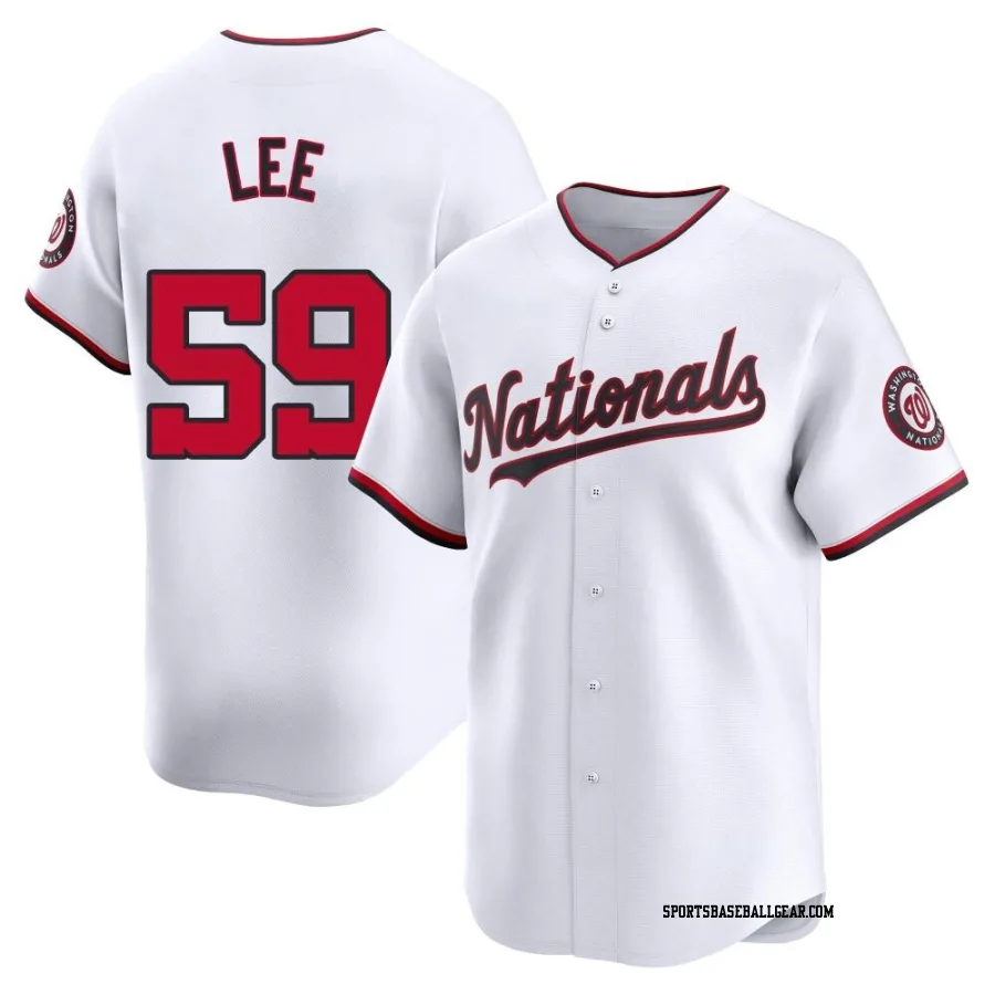 Evan Lee Men's Washington Nationals White Limited Home Jersey